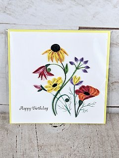 Birthday Wildflower Quilling Card