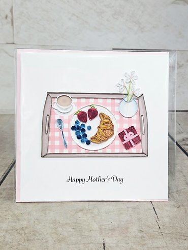 Breakfast In Bed Quilling Card