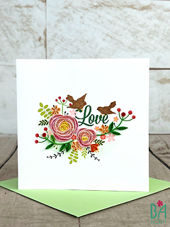 Floral Love Quilling Card