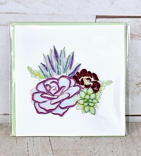 Succulent Quilling Card