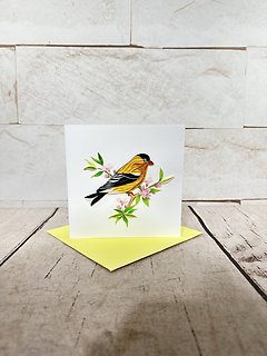 Yellow Finch Quilling Card