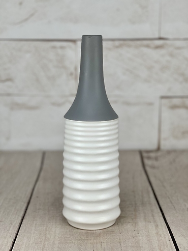 Gray and White Modern Vase