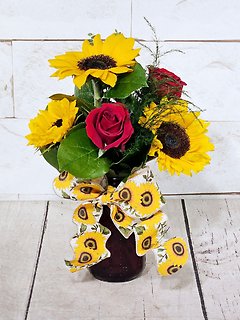 Roses and Sunflowers