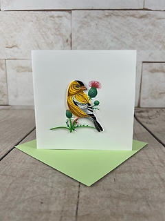 Goldfinch Quilling Card