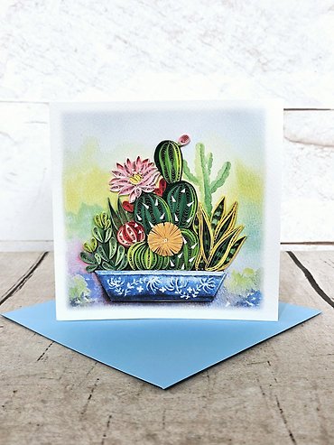 Cactus Quilling Card