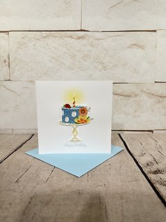 Happy Birthday Cake Quilling Card