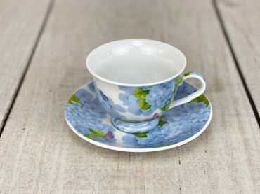 Blue Hydrangea Tea Cup