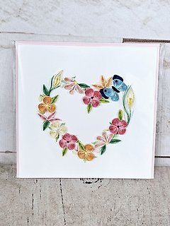 Open Heart Quilling Card