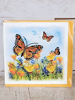Monarch Quilling Card