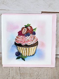 Cupcake Quilling Card