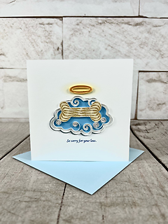 Sorry For Your Loss- Dog Quilling Card