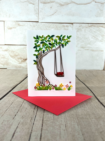 Swing Quilling Card