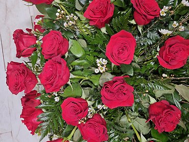 Red Rose Casket Cover