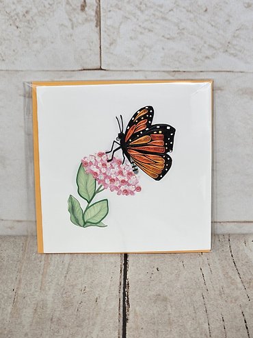 Monarch Quilling Card