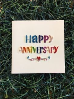 Quilling Happy Anniversary Card