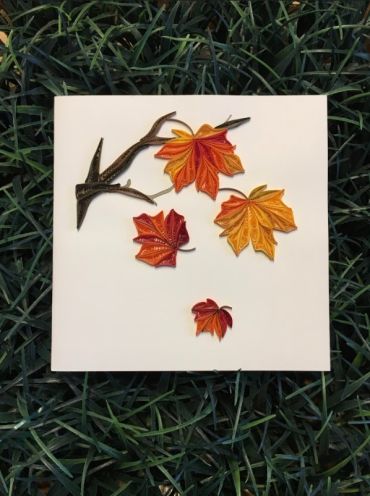 Quilling Maple Leaf Card