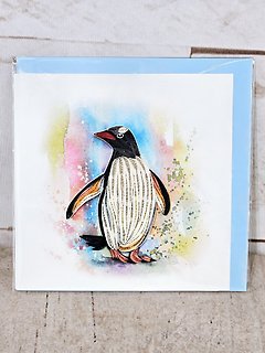 Penguin Quilling Card