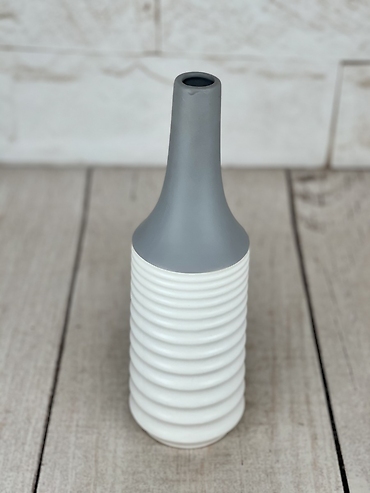 Gray and White Modern Vase