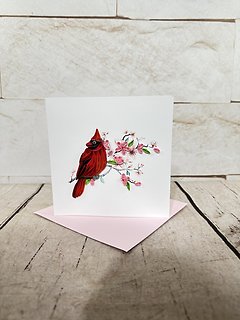 Cardinal Quilling Card