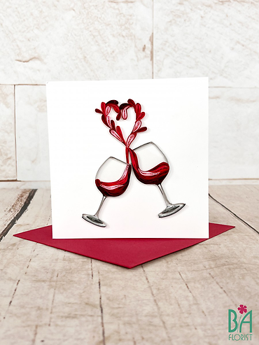 Wine Quilling Card