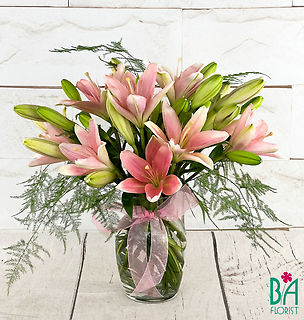 Asiatic Lily Vase (color may vary)
