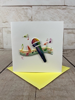 Microphone Quilling Card