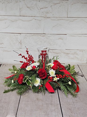 Holly Bow Centerpiece