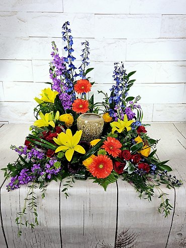 Bright Urn Arrangement