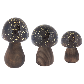 Carved Glitter Mushrooms